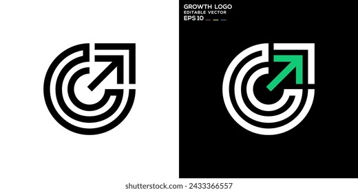 Vector template of growth logo, arrow, up, success, EPS 10