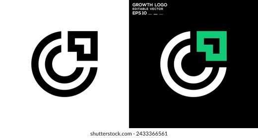 Vector template of growth logo, arrow, up, success, EPS 10