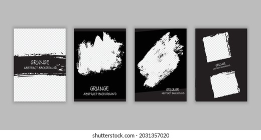 Vector template grunge brush overlay. Abstract frame pattern element grunge shape clipping mask. Design for banner, poster, flyer.	