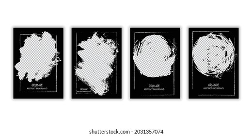 Vector template grunge brush texture with overlay. Abstract frame pattern element grunge shape clipping mask. Design for banner, poster, flyer.	