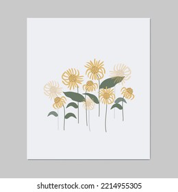 Plantilla vectorial con decoración floral a mano, invitación a la boda, tarjeta de saludo o guardar el diseño de la tarjeta de fecha

