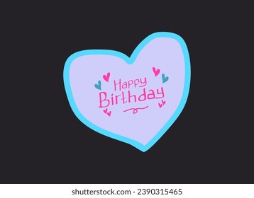 vector template happy birthday editable. vector birthday greetings isolated on black background