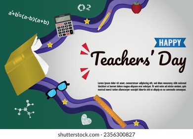 Hintergrund des "Vektor Template Happy Teachers' Day" V5
