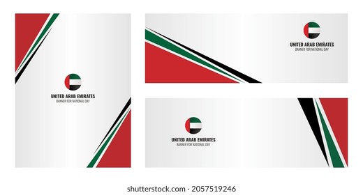 Vector Template Header Banner For United Arab Emirates Celebrate National Day.
