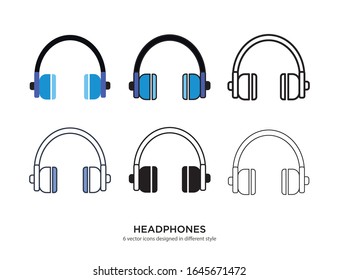 Vector template for headphones design 