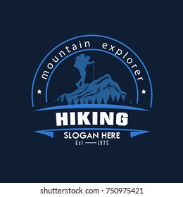vector template hking illustration for your logo, emblem and illustration