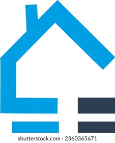 Vector template for house design. Icon representing a home. Real estate concept for logo design.