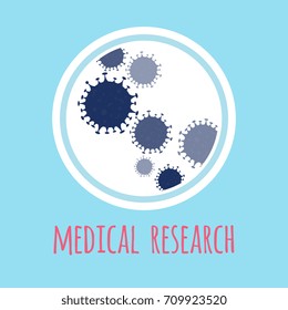 Vector template of human virus. Illustration of disease concept icon