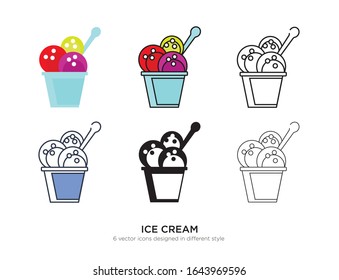 Vector template for ice cream design 
