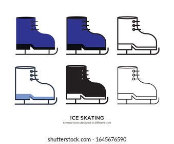 Vector template for ice skating design 