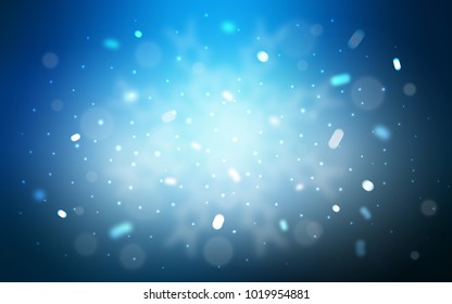 Vector template with ice snowflakes. Blurred decorative design in xmas style with snow. The pattern can be used for new year ad, booklets.