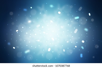 Vector template with ice snowflakes. Blurred decorative design in xmas style with snow. The pattern can be used for new year leaflets.