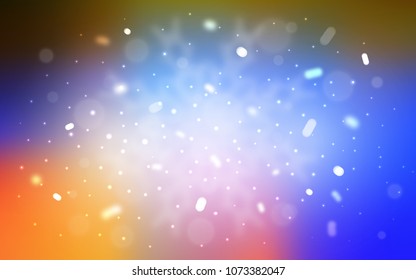 Vector template with ice snowflakes. Blurred decorative design in xmas style with snow. The pattern can be used for new year leaflets.