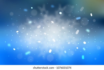 Vector template with ice snowflakes. Blurred decorative design in xmas style with snow. The template can be used as a new year background.