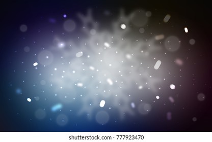 Vector template with ice snowflakes. Blurred decorative design in xmas style with snow. New year design for your ad, poster, banner.