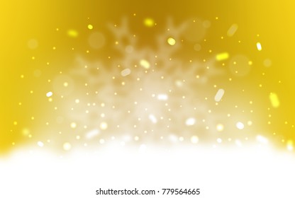 Vector template with ice snowflakes. Blurred decorative design in xmas style with snow. The template can be used as a new year background.