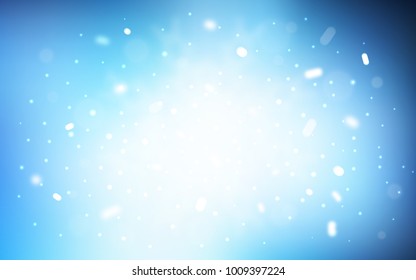 Vector template with ice snowflakes. Decorative shining illustration with snow on abstract template. The pattern can be used for new year leaflets.