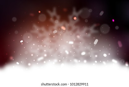 Vector template with ice snowflakes. Decorative shining illustration with snow on abstract template. The pattern can be used for new year ad, booklets.