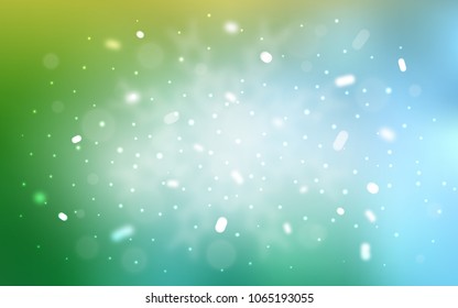 Vector template with ice snowflakes. Decorative shining illustration with snow on abstract template. The pattern can be used for year new  websites.