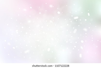 Vector template with ice snowflakes. Decorative shining illustration with snow on abstract template. The pattern can be used for new year ad, booklets.