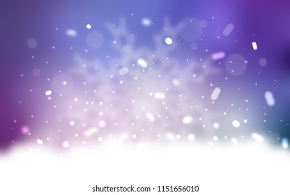 Vector template with ice snowflakes. Decorative shining illustration with snow on abstract template. New year design for your ad, poster, banner.