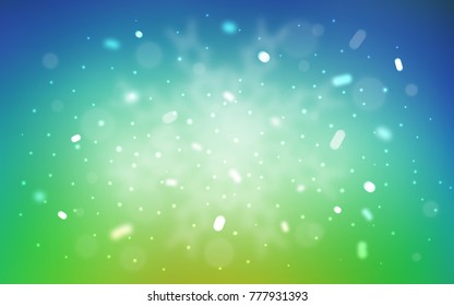 Vector template with ice snowflakes. Decorative shining illustration with snow on abstract template. The pattern can be used for new year ad, booklets.