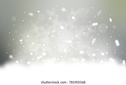 Vector template with ice snowflakes. Decorative shining illustration with snow on abstract template. The pattern can be used for new year ad, booklets.
