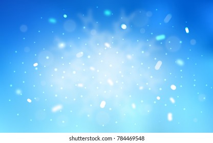Vector template with ice snowflakes. Decorative shining illustration with snow on abstract template. The pattern can be used for new year leaflets.