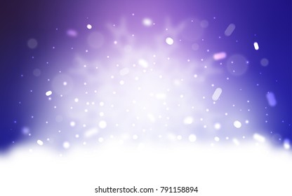 Vector template with ice snowflakes. Decorative shining illustration with snow on abstract template. The pattern can be used for year new  websites.