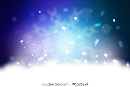 Vector template with ice snowflakes. Decorative shining illustration with snow on abstract template. The pattern can be used for year new  websites.