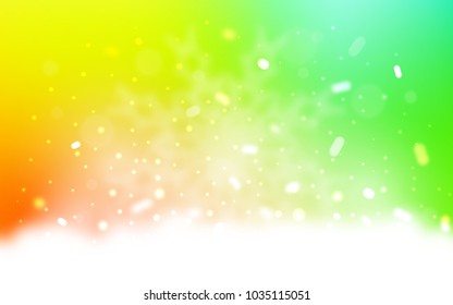 Vector template with ice snowflakes. Glitter abstract illustration with crystals of ice. New year design for your business advert.