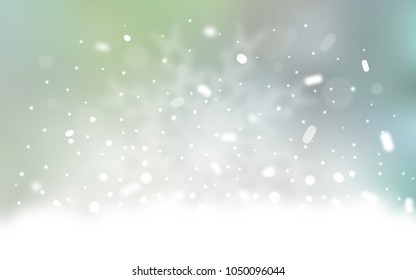 Vector template with ice snowflakes. Glitter abstract illustration with crystals of ice. New year design for your business advert.
