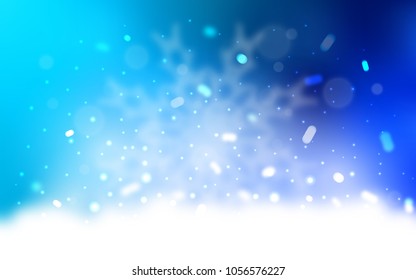 Vector template with ice snowflakes. Glitter abstract illustration with crystals of ice. New year design for your business advert.
