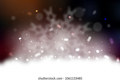 Vector template with ice snowflakes. Glitter abstract illustration with crystals of ice. The pattern can be used for new year leaflets.