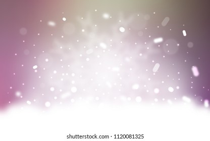 Vector template with ice snowflakes. Glitter abstract illustration with crystals of ice. New year design for your ad, poster, banner.