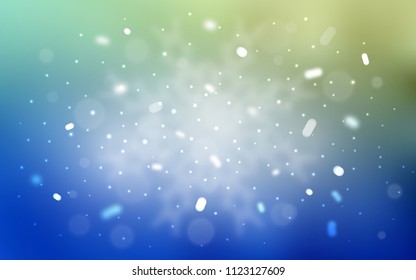 Vector template with ice snowflakes. Glitter abstract illustration with crystals of ice. The pattern can be used for new year ad, booklets.