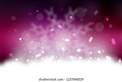 Vector template with ice snowflakes. Glitter abstract illustration with crystals of ice. The pattern can be used for new year ad, booklets.