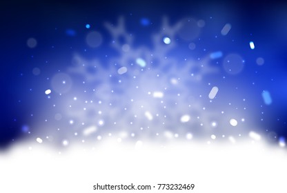 Vector template with ice snowflakes. Glitter abstract illustration with crystals of ice. The pattern can be used for new year leaflets.