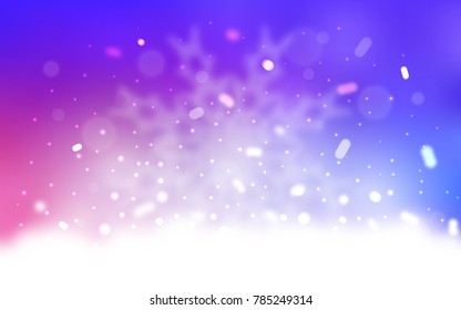 Vector template with ice snowflakes. Glitter abstract illustration with crystals of ice. New year design for your ad, poster, banner.