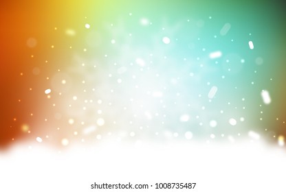 Vector template with ice snowflakes. Modern geometrical abstract illustration with crystals of ice. The pattern can be used for new year ad, booklets.