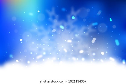 Vector template with ice snowflakes. Modern geometrical abstract illustration with crystals of ice. New year design for your business advert.