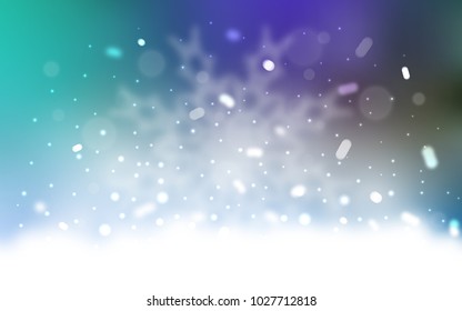 Vector template with ice snowflakes. Modern geometrical abstract illustration with crystals of ice. New year design for your business advert.