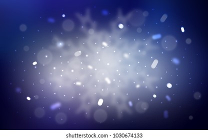 Vector template with ice snowflakes. Modern geometrical abstract illustration with crystals of ice. New year design for your business advert.