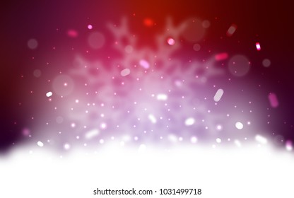Vector template with ice snowflakes. Modern geometrical abstract illustration with crystals of ice. The pattern can be used for new year leaflets.