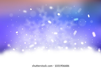 Vector template with ice snowflakes. Modern geometrical abstract illustration with crystals of ice. The pattern can be used for new year leaflets.