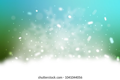 Vector template with ice snowflakes. Modern geometrical abstract illustration with crystals of ice. The pattern can be used for new year leaflets.