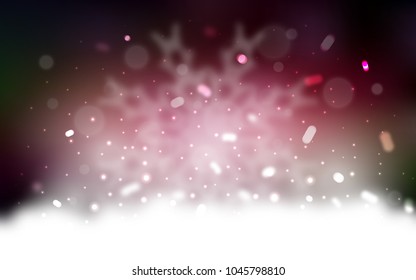 Vector template with ice snowflakes. Modern geometrical abstract illustration with crystals of ice. The template can be used as a new year background.