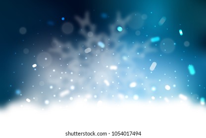 Vector template with ice snowflakes. Modern geometrical abstract illustration with crystals of ice. The pattern can be used for new year ad, booklets.