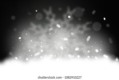 Vector template with ice snowflakes. Modern geometrical abstract illustration with crystals of ice. The template can be used as a new year background.