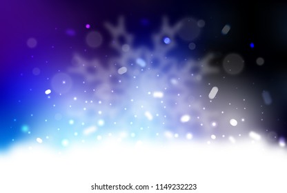 Vector template with ice snowflakes. Modern geometrical abstract illustration with crystals of ice. The pattern can be used for new year leaflets.